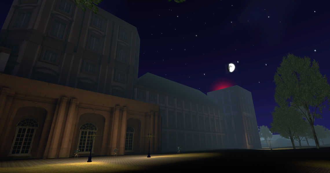 The palace at night